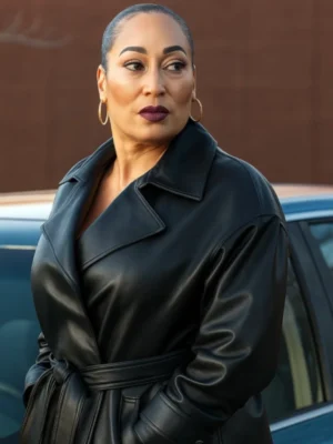 All the Queens Men Racquel Palmer Leather Coat