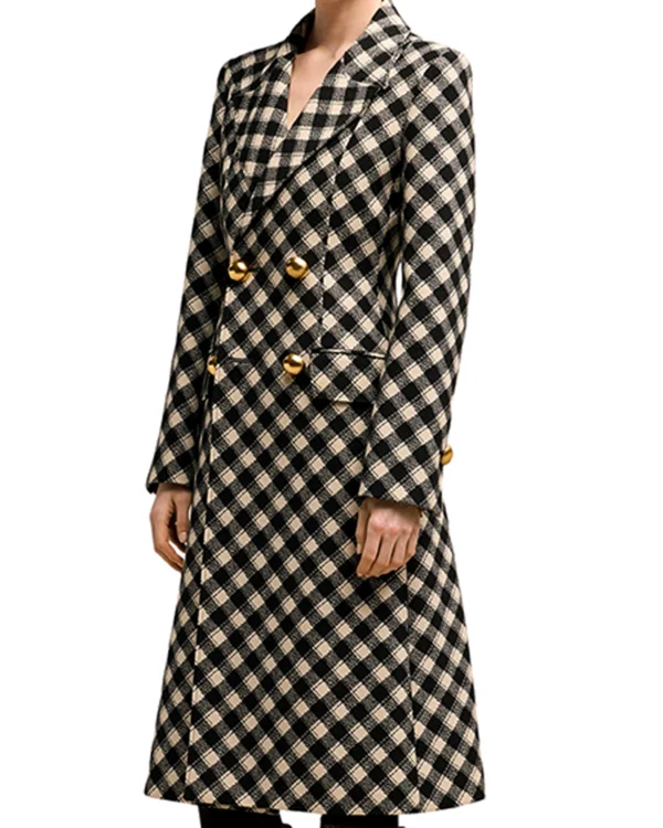 And Just Like That Kristin Davis Check Coat