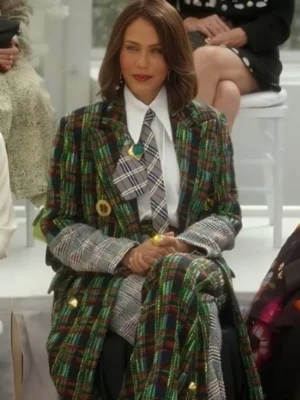 And Just Like That S03 Nicole Ari Parker Textured Coat