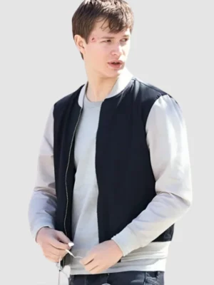Ansel Elgort Movie Baby Driver Baby Varsity Jacket