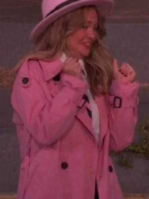 Big Brother S27 Katherine Woodman Pink Trench Coat