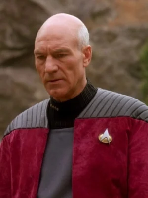 Captain Picard Star Trek Next Generation Patrick Stewart Red Jacket