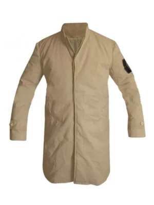 Charlie Hunnam Island Jacket Green Street Pete Dunham Cotton Beige Trench Coat