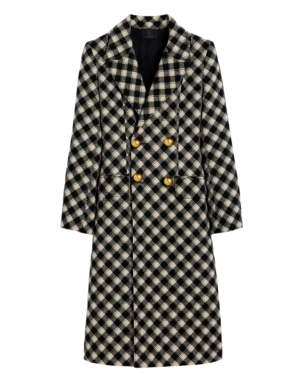 Kristin Davis Check Coat