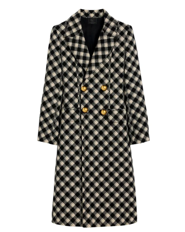 Kristin Davis Check Coat