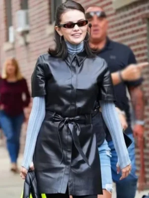Only Murders in the Building S5 Selena Gomez Leather Dress