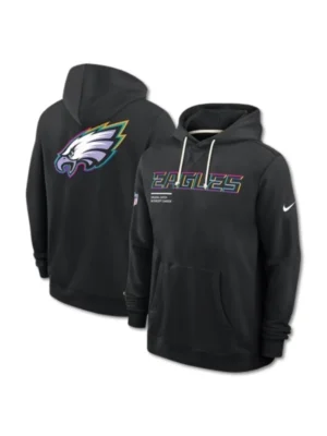 Philadelphia Eagles Black Crucial Catch 2025 Hoodie