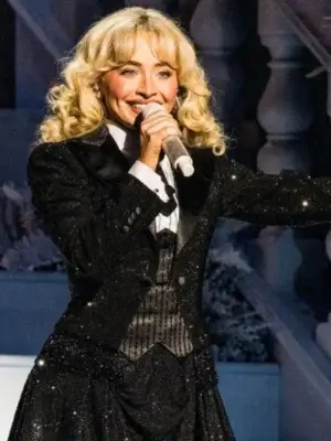 Sabrina Carpenter Grammy Awards 2025 Black Sequin Blazer