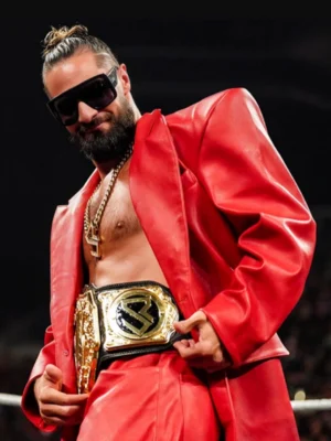 WWE Raw 2025 Rollins Leather Coat