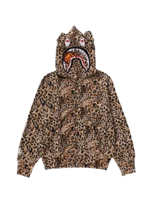 Wild Leopard Pattern Milo Shark Full Zip Hoodie