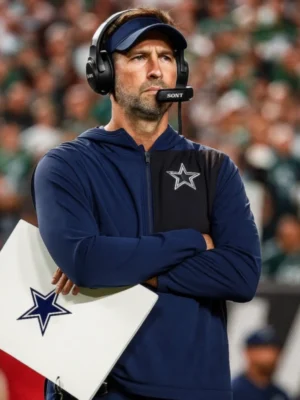 Dallas Cowboys Brian Schottenheimer Navy Blue Hoodie
