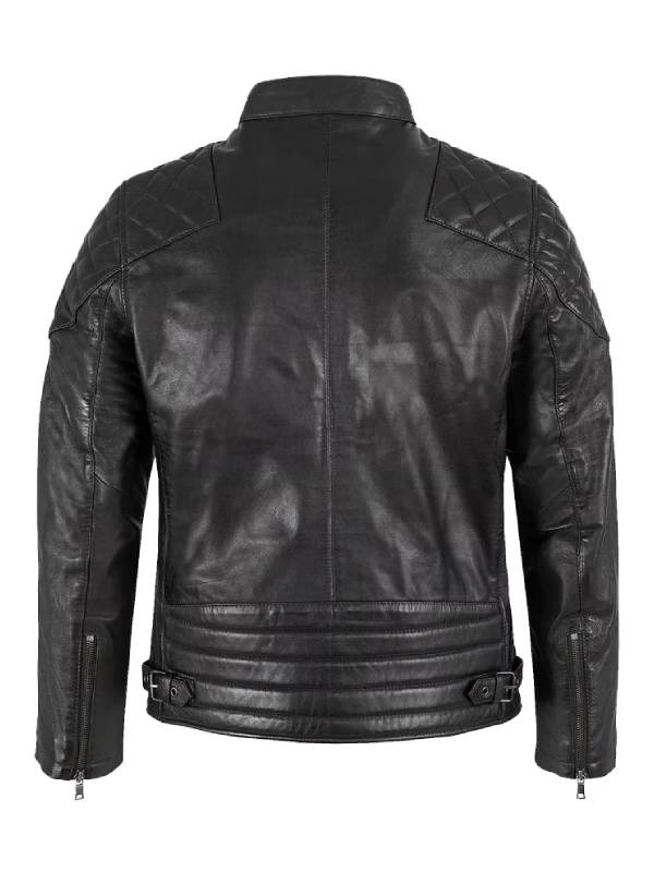 Leather Black Cafe Racer Leather Jacket