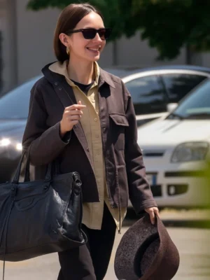 Lily Collins Venice Grey Jacket