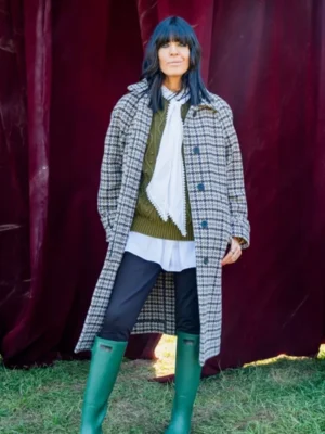 The Traitors UK S03 Claudia Winkleman Plaid Coat