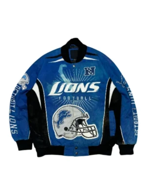 Vintage Detroit Lions Blue Racing Jacket