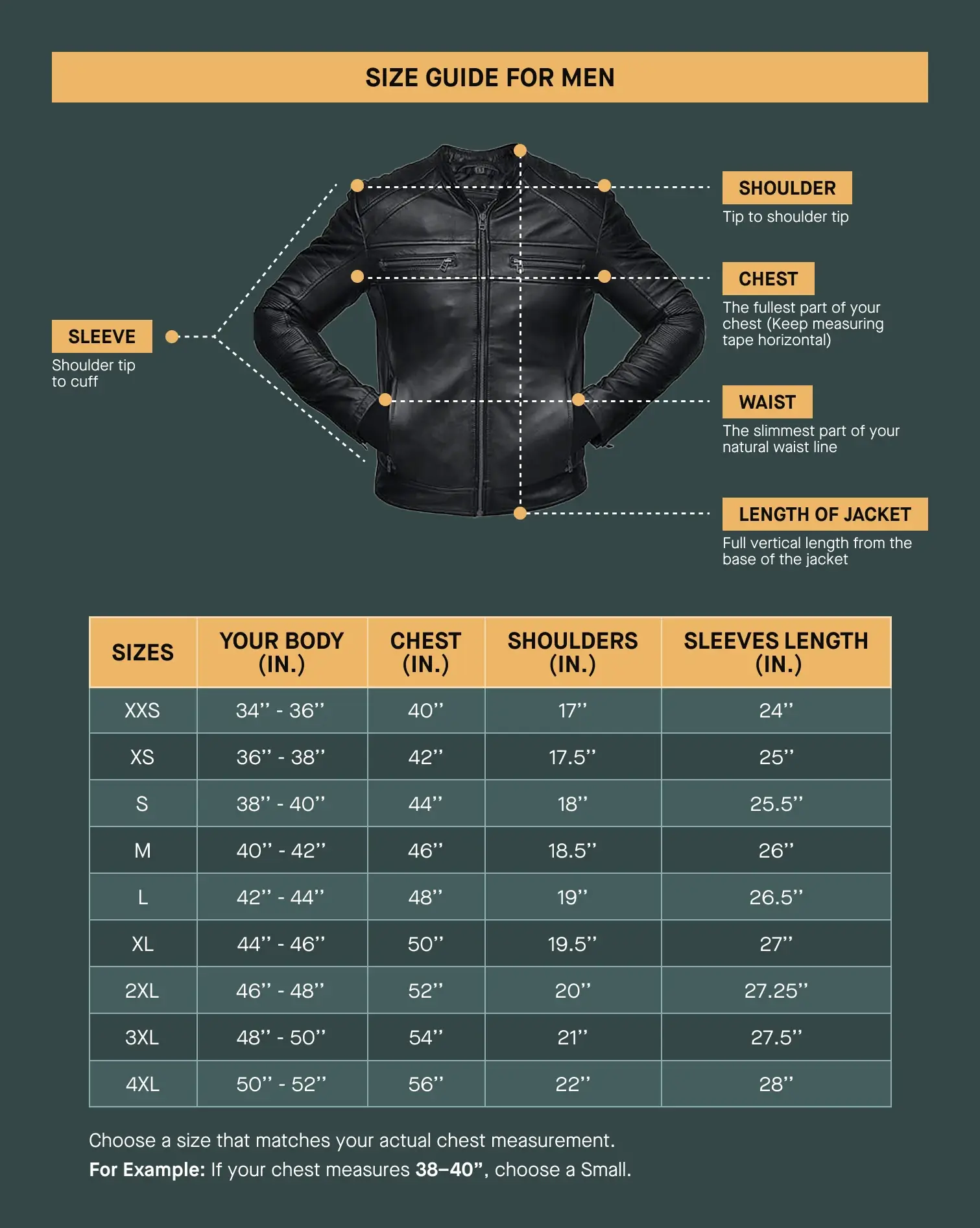 Gulls Closet Size Guide For Men Final