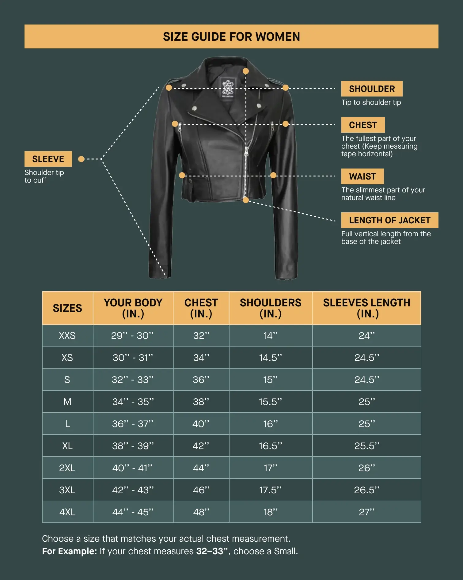Gulls Closet Size Guide For Women Final